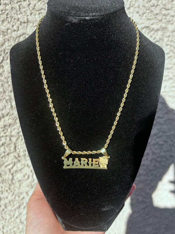 Custom Hello Kitty chain w/ name